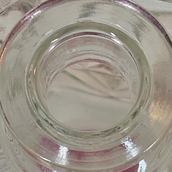 Vintage Decanters Crystal Cranberry Liquor Heavy Cut Glass Whiskey Set of 2 - Picture 7 of 16